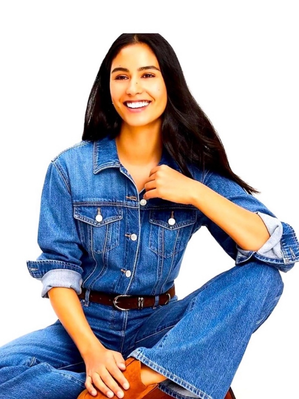 NWOT LOFT Vintage Jean Jumpsuit